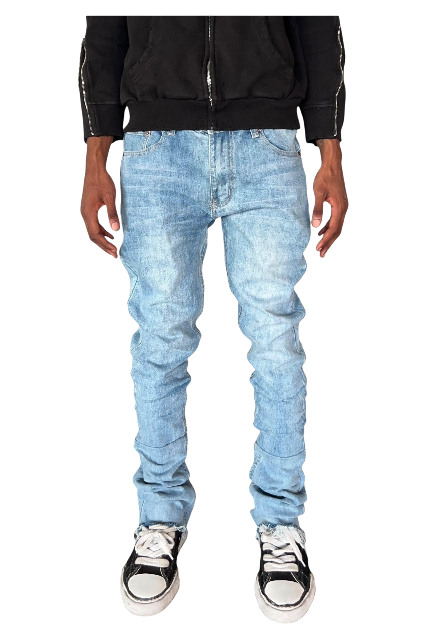 Sky Blue Stacked Denim