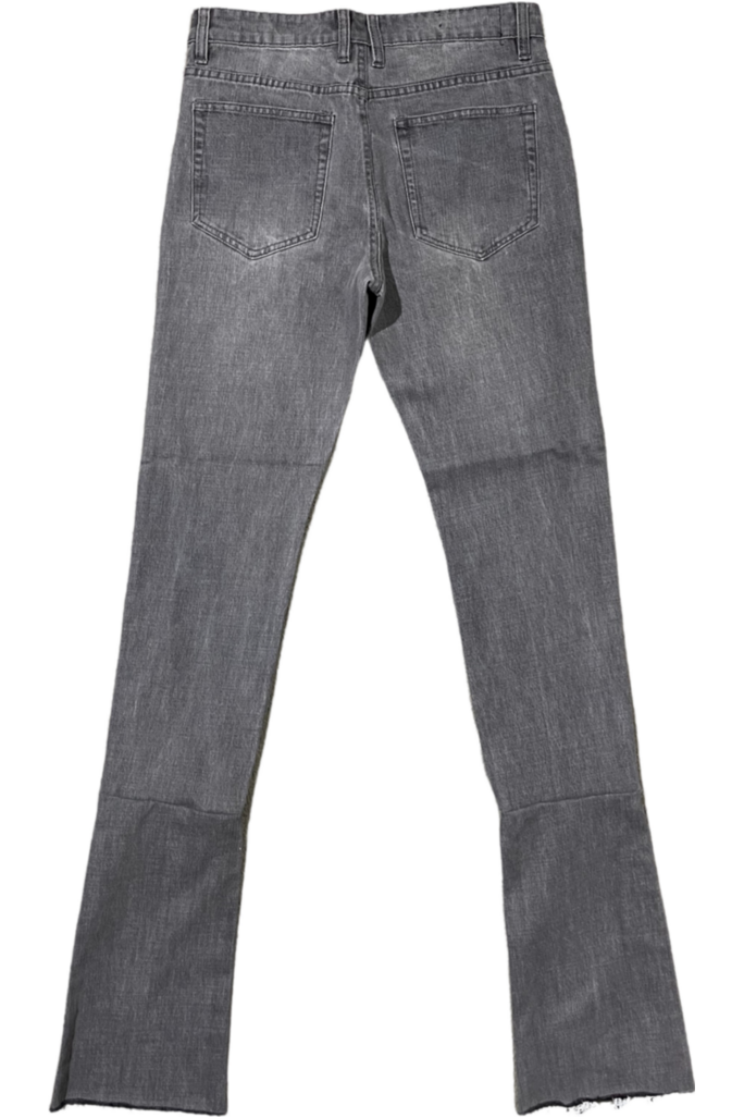 Ash Gray Stacked Flare Jean