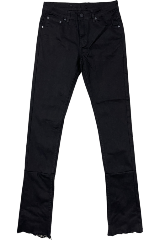 Black Stacked Flare Jean