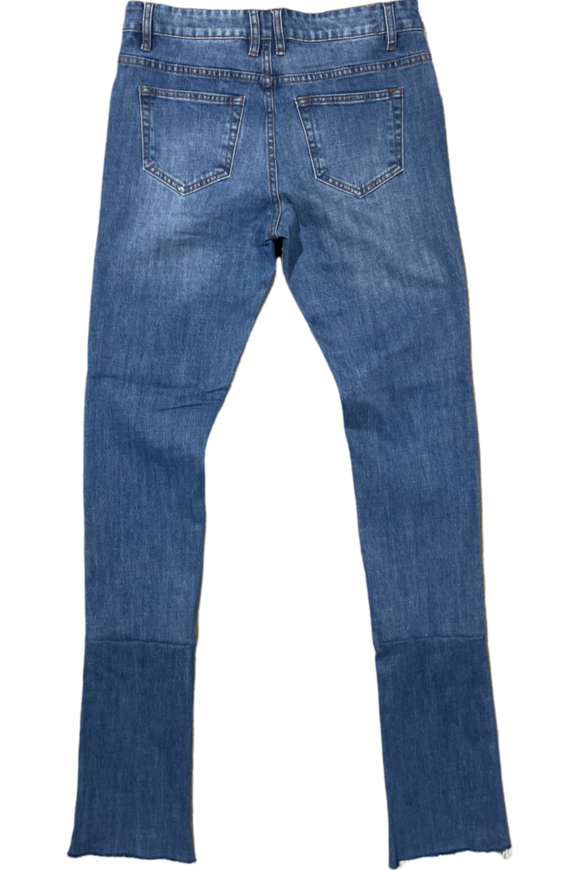 Classic Blue Stacked Flare Jean