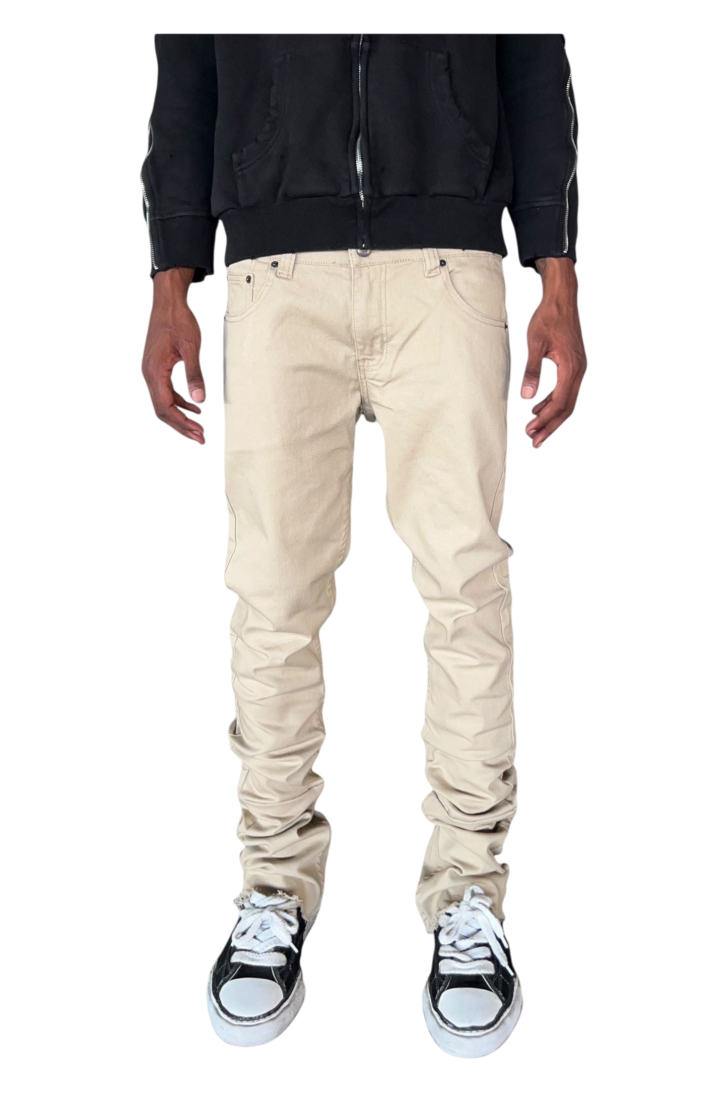 Khaki Stacked Denim