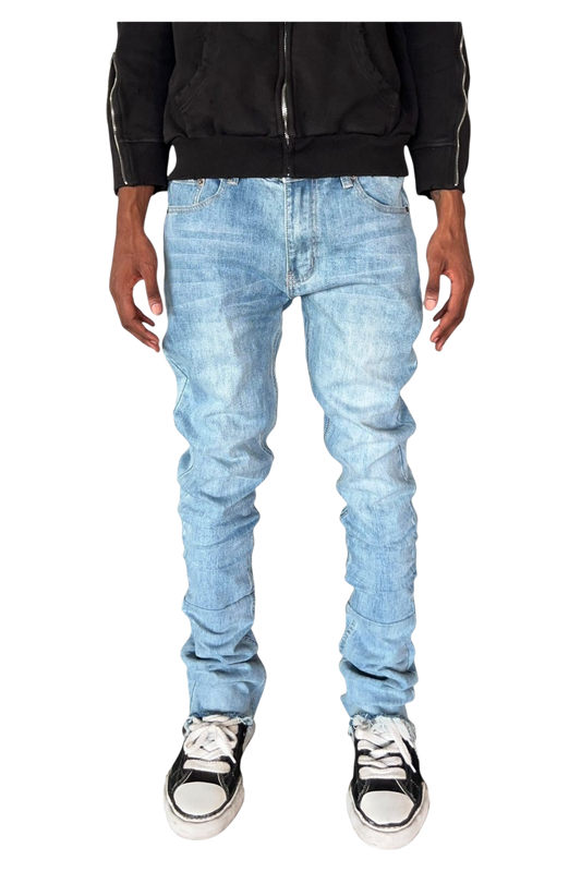 Sky Blue Stacked Denim