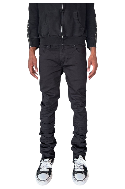 Black Stacked Denim