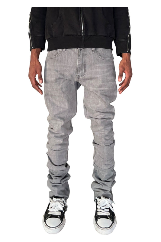 Ash Gray Stacked Flare Jean