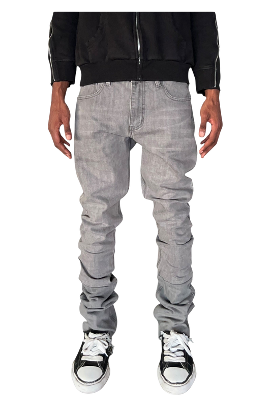 Ash Gray Stacked Denim
