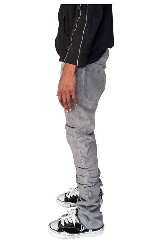 Ash Gray Stacked Flare Jean